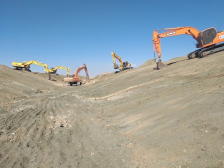 أعمال القطع والردم مشروع الطايف