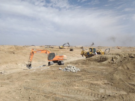 أعمال القطع والردم مشروع الطايف