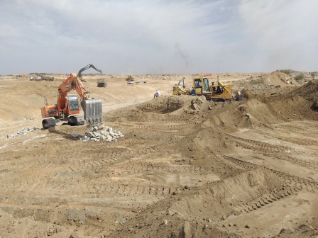 أعمال القطع والردم مشروع الطايف