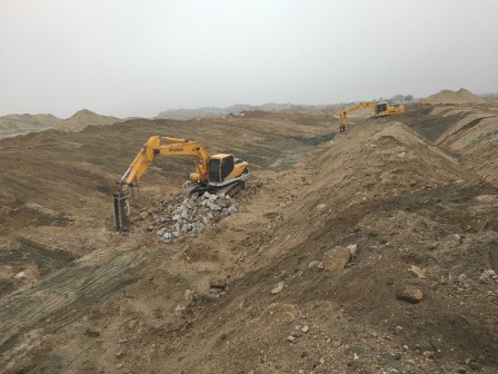 أعمال القطع والردم مشروع الطايف