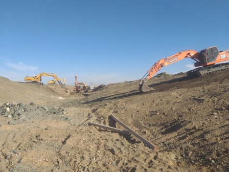 أعمال القطع والردم مشروع الطايف